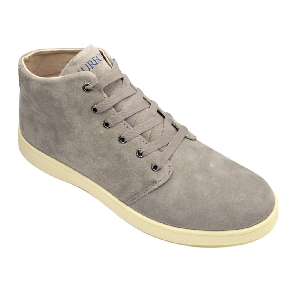 AUREUS INSIGNIA HIGH TOP MENS GREY NUBUC LEATHER CASUAL SHOES size 9